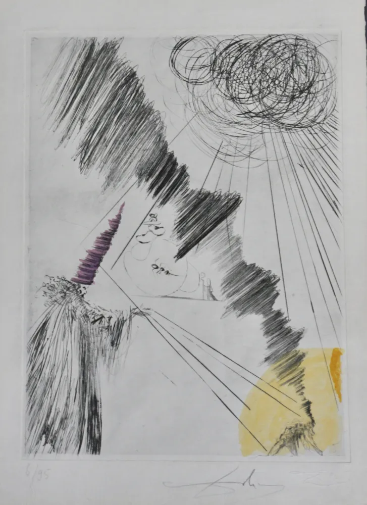 Etching Dali - Faust Femme au Clown