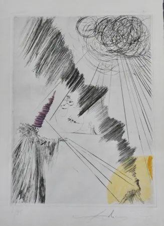 Etching Dali - Faust Femme au Clown