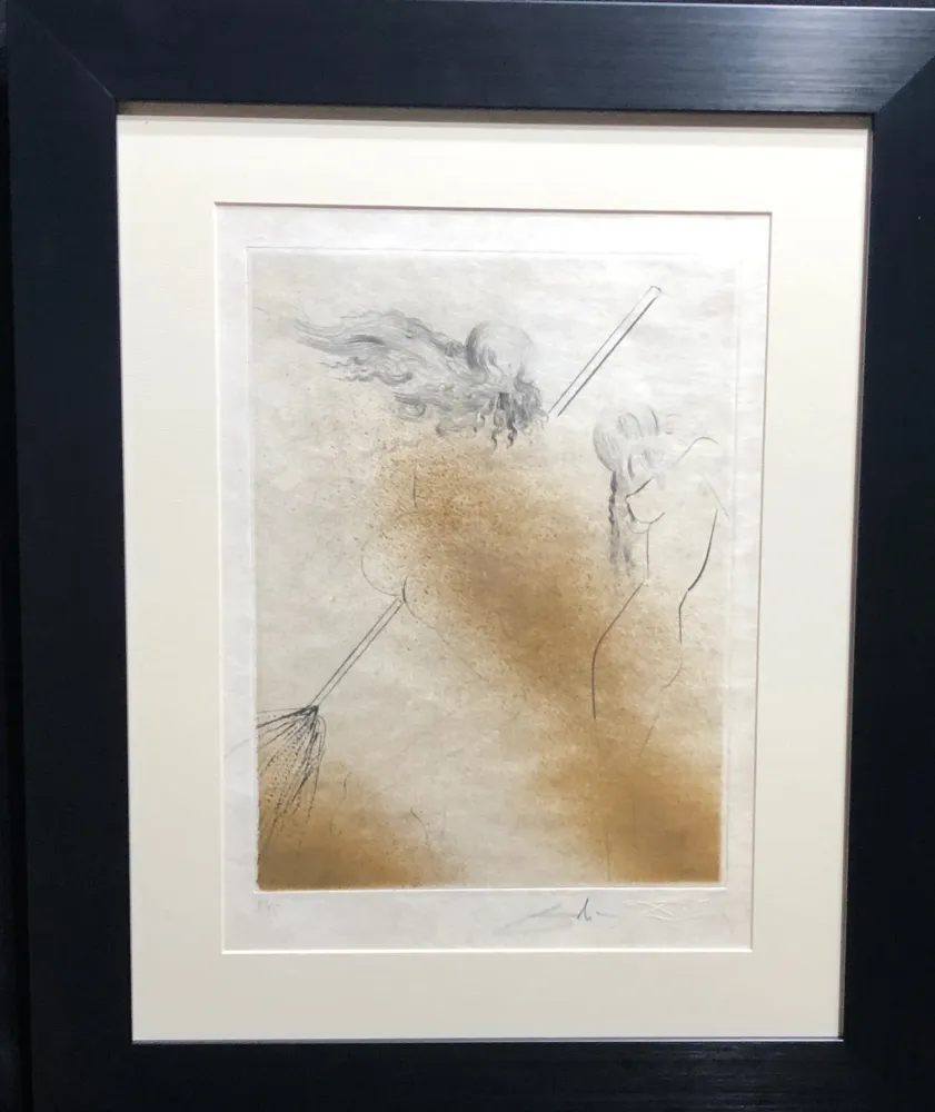 Etching Dali - Faust Sorcieres au Balai