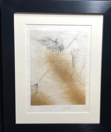 Etching Dali - Faust Sorcieres au Balai