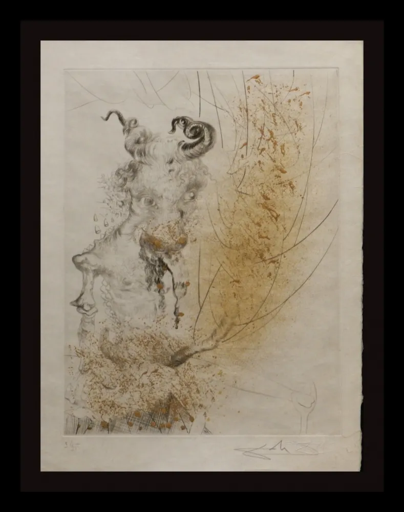 Etching Dali - Faust Tete de Veau