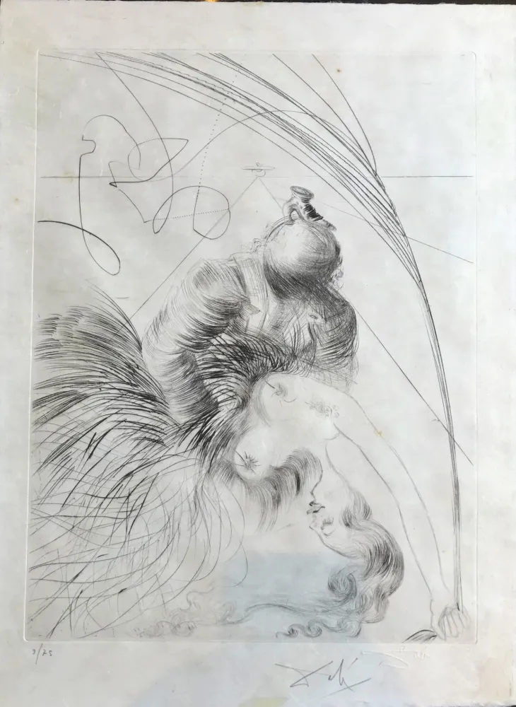 Drypoint Dali - Femme à la chaussure