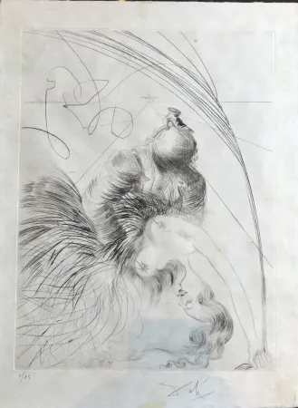 Drypoint Dali - Femme à la chaussure