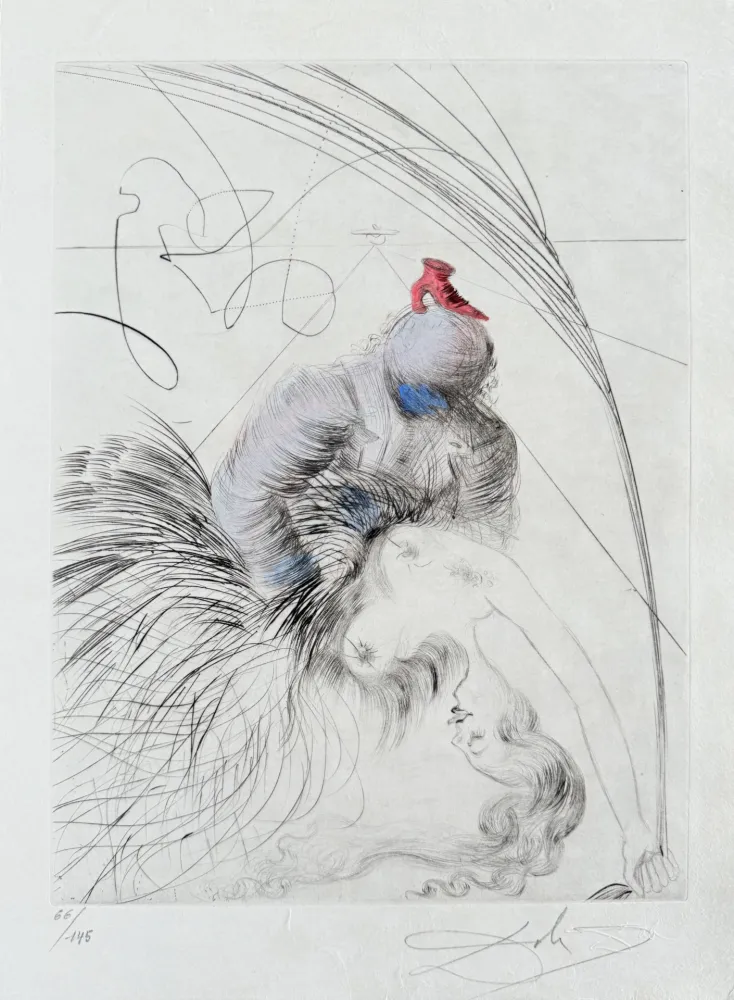 Etching Dali - Femme à la chaussure