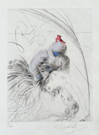 Etching Dali - Femme à la chaussure