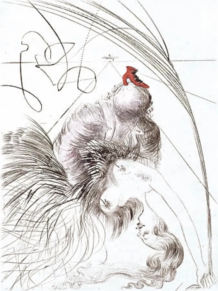 Etching Dali - Femme a la Chaussure (Woman with Shoe)