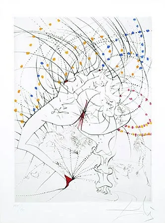 Etching Dali - Femme-feuille (Leaf-woman)