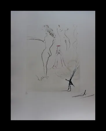 Etching Dali - Femmes Surrealiste - Surrealistic Woman