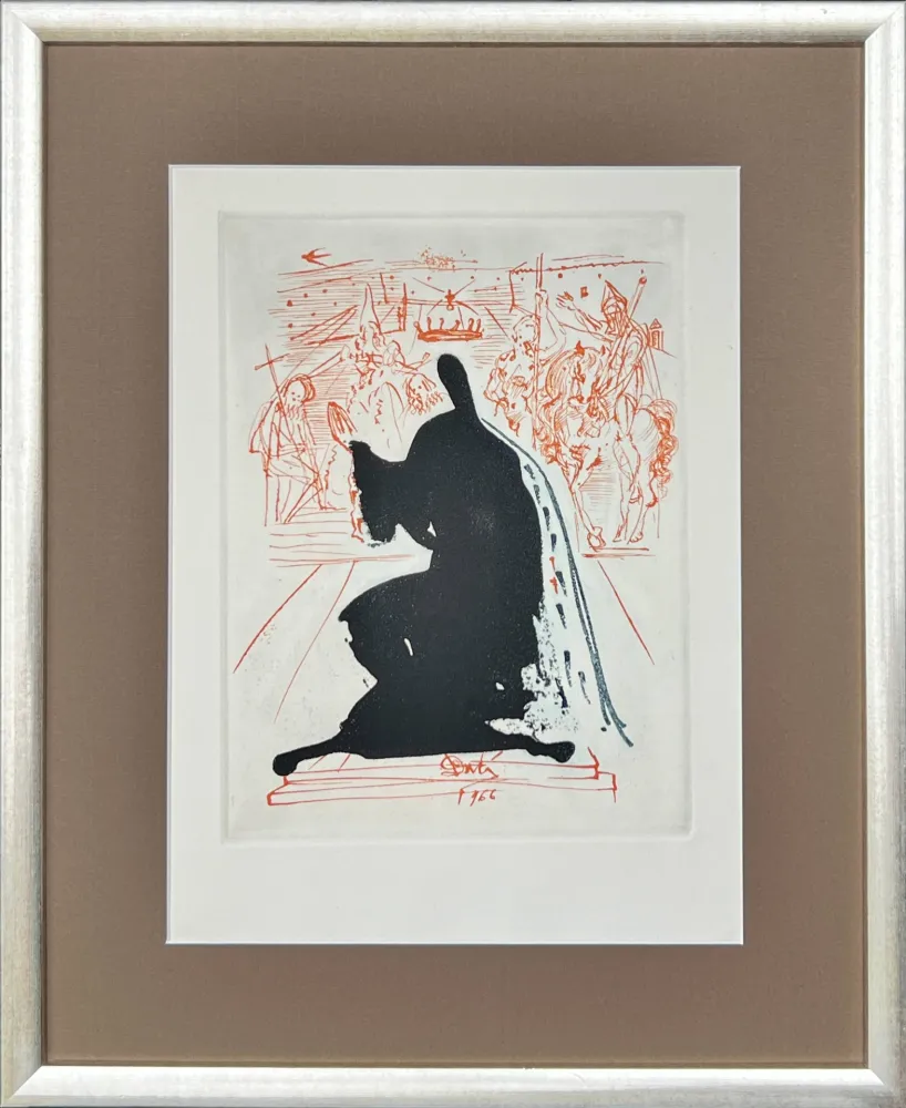 Engraving Dali - Figure in an Ermine Cloak