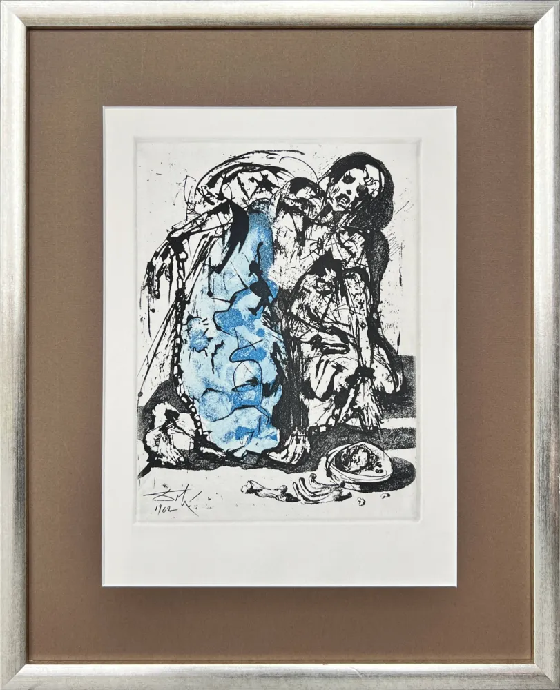 Engraving Dali - Figure in Chains