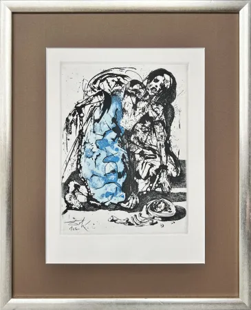 Engraving Dali - Figure in Chains