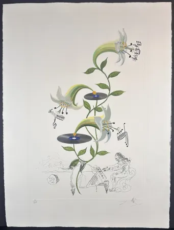 Etching Dali - Flora Dalinae Lilium Musicum