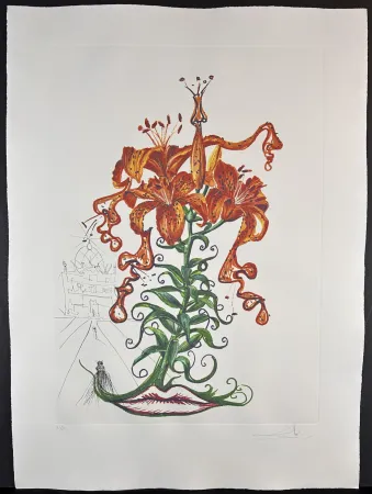 Etching Dali - Florals Tiger Lilies