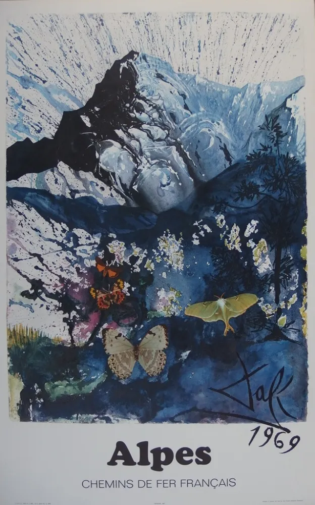 Etching Dali - France : Les Alpes (SNCF)