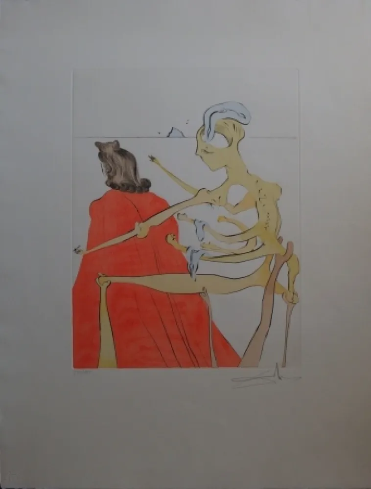 Engraving Dali - Gala's godly back (After 50 years of surrealism)