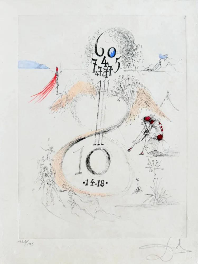 Engraving Dali - Guerre de 1914–1918 (The 1914–18 War)