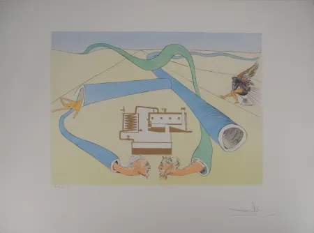 Etching Dali - Hommage à Léonard de Vinci : le cracking du pétrole