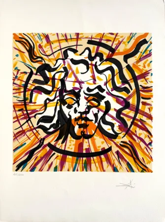 Lithograph Dali - Il sole (The Sun)