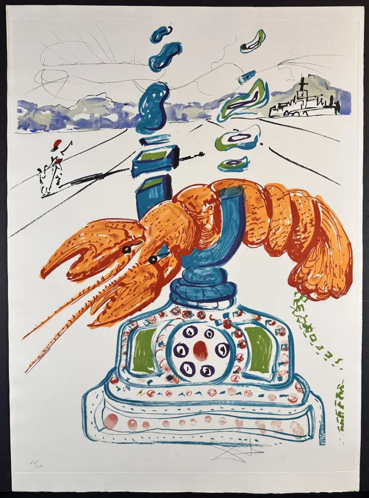 Etching Dali - Imaginations & Objects of The Future Cybernetic Lobster Telephone