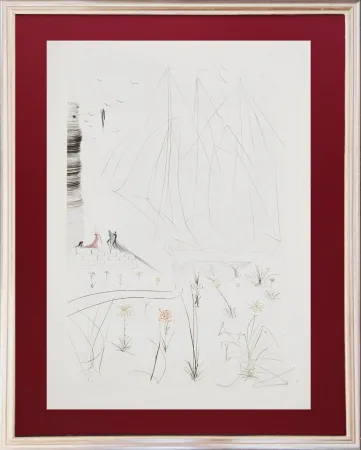 Engraving Dali - Iseult's Arrival