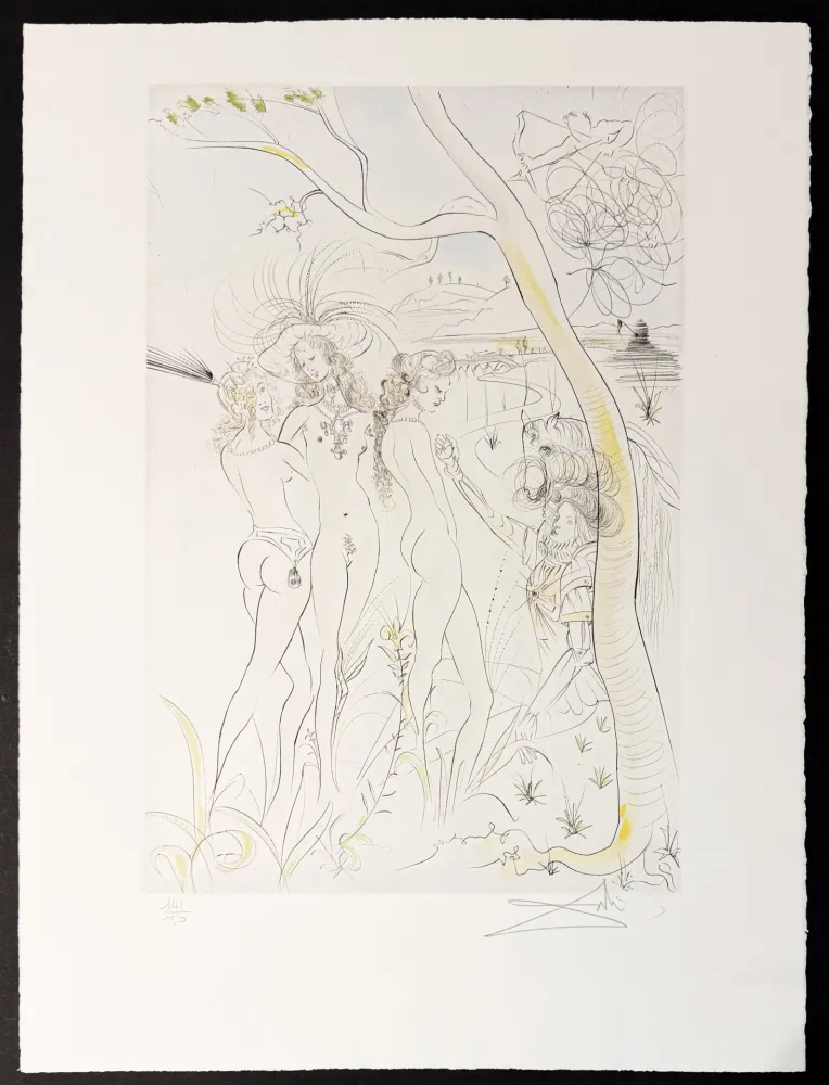 Etching Dali - Jugement de Pâris