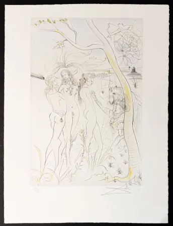 Etching Dali - Jugement de Pâris