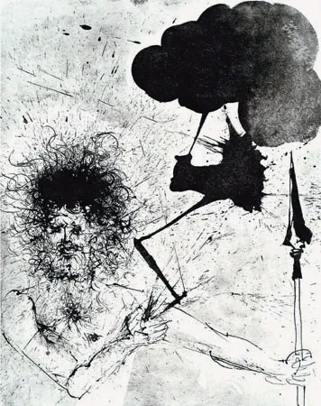 Etching Dali - Jupiter (Zeus)