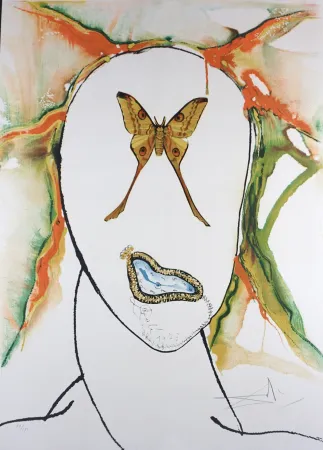 Lithograph Dali - Kabuki Dancer