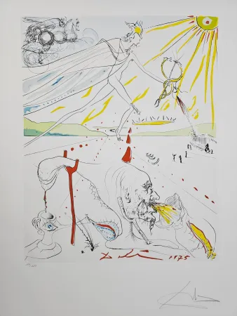 Etching Dali - L' Alchemiste