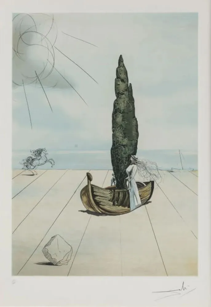 Aquatint Dali - L' apparition de ma cousine carolinetta sur la plage de rosas