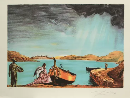 Lithograph Dali - LA BARCA DI SOLA