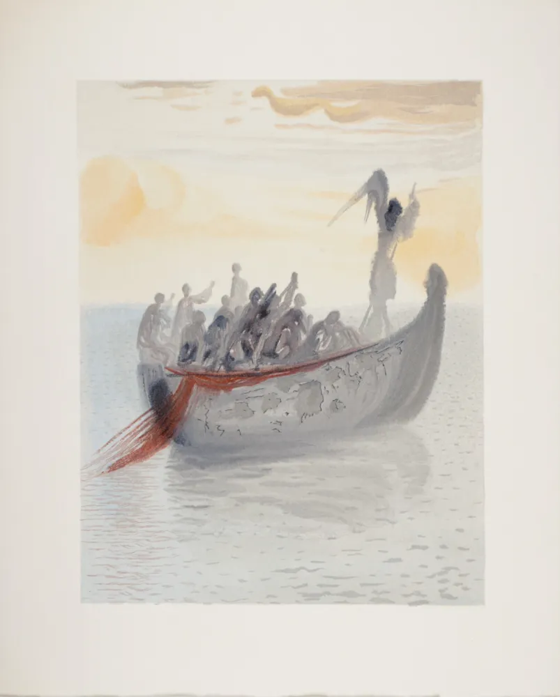 Lithograph Dali - La Barque du Nocher