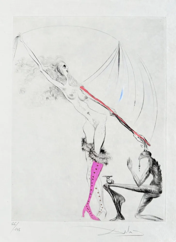 Engraving Dali - La Botte violette
