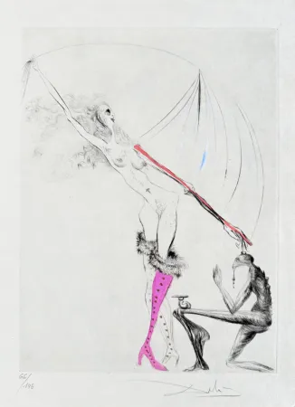 Engraving Dali - La Botte violette