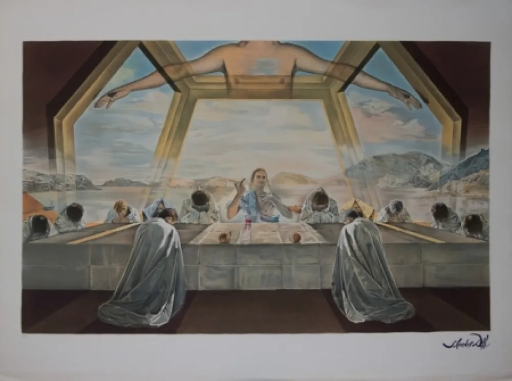 Lithograph Dali - La Céne