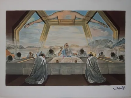 Lithograph Dali - La Céne
