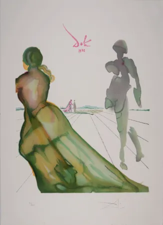 Lithograph Dali - La déesse de Cythère..., from Ovide L'art D'aimer - Hand-signed - Large size