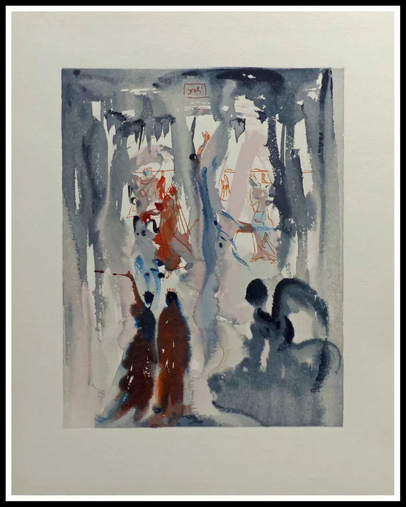 Woodcut Dali - LA DIVINE COMEDIE - Ainsi fut créée la Terre