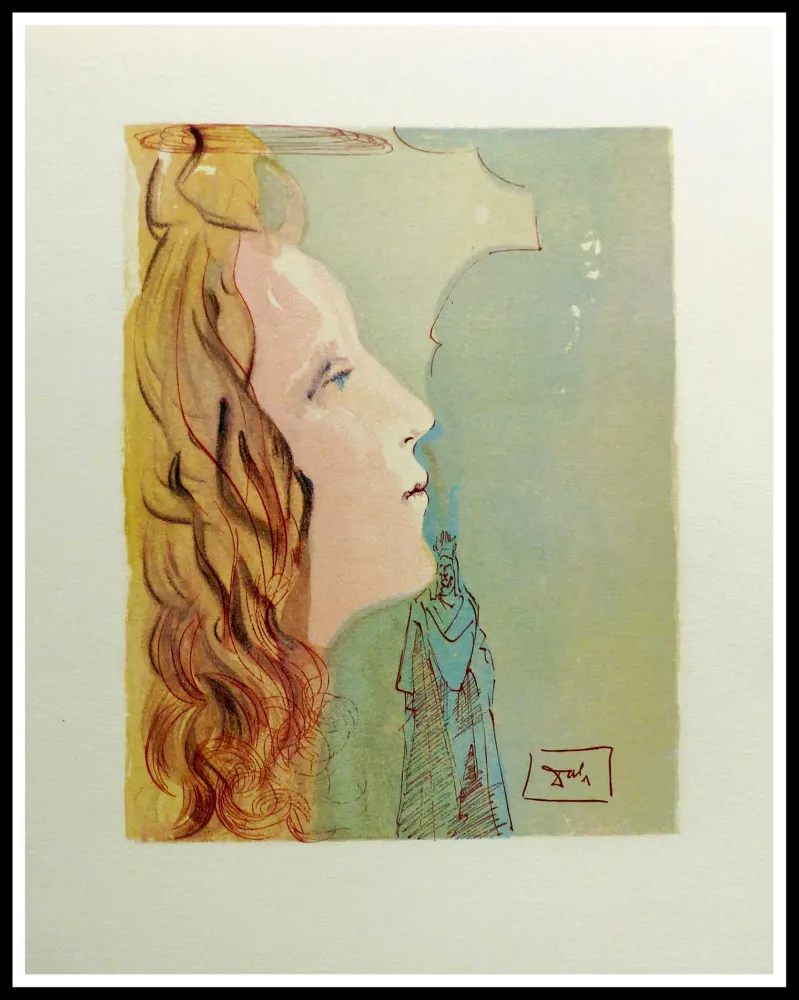 Woodcut Dali - LA DIVINE COMEDIE - Béatrice