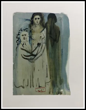 Woodcut Dali - LA DIVINE COMEDIE - Dans la fumée des coléreux