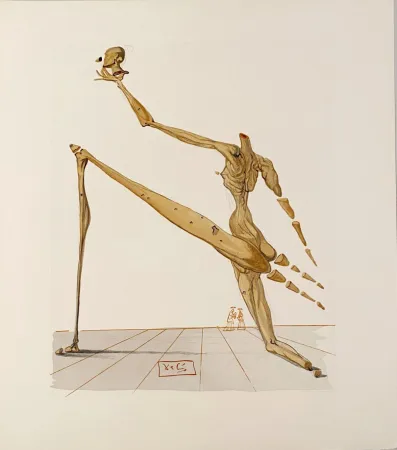 Woodcut Dali - La Divine Comédie - Enfer 28 - Bertrand de Born