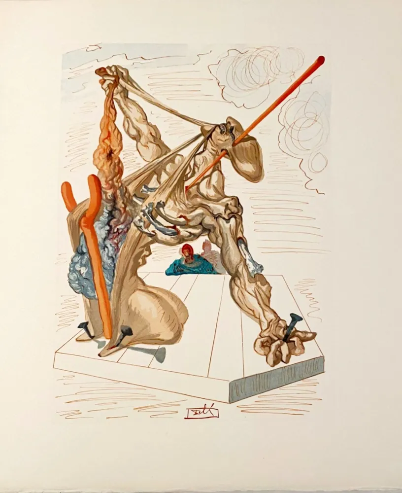 Woodcut Dali - La Divine Comédie - Enfer 29 - Les Falsificateurs