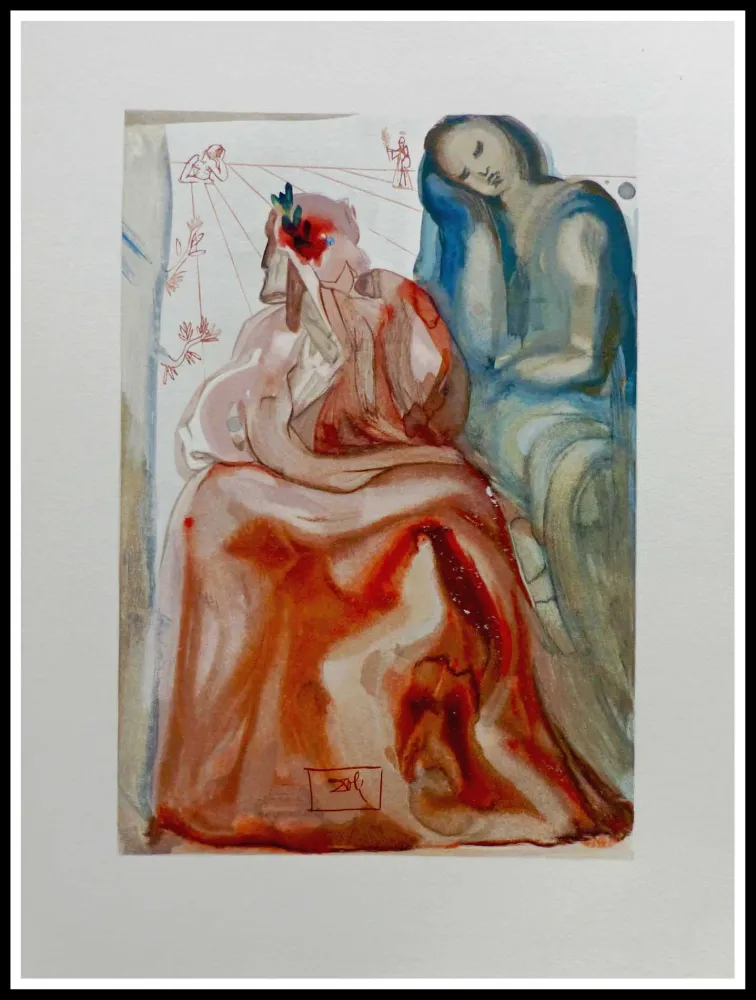 Woodcut Dali - LA DIVINE COMEDIE - La confession de Dante
