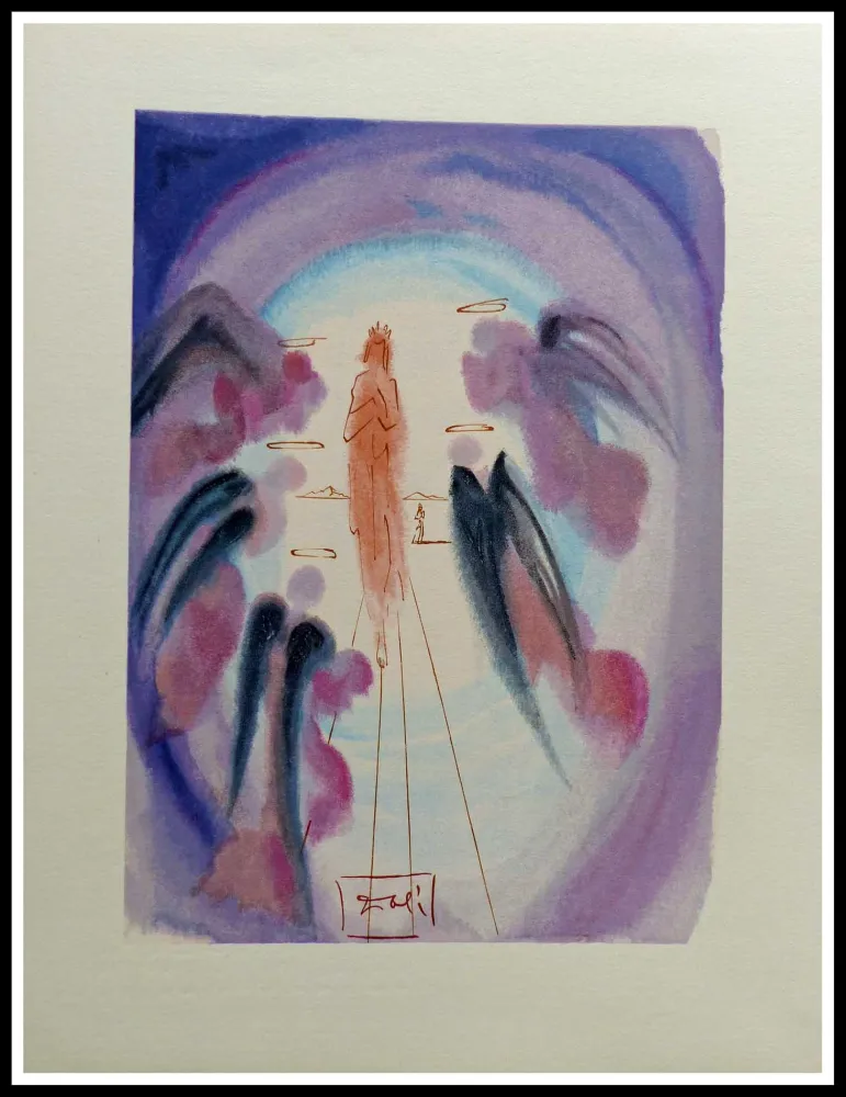 Woodcut Dali - LA DIVINE COMEDIE - La joie des Bienheureux