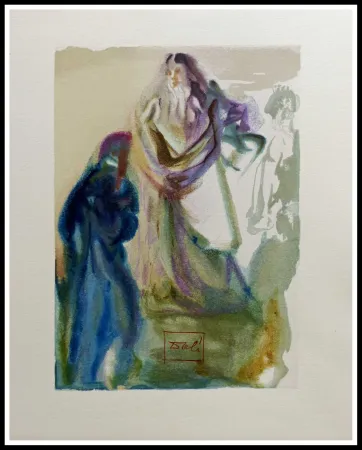 Woodcut Dali - LA DIVINE COMEDIE - La marche vers Dieu