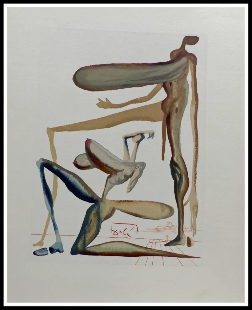 Woodcut Dali - LA DIVINE COMEDIE - La prodigalité