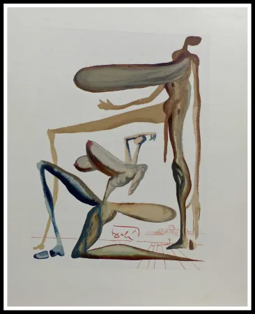 Woodcut Dali - LA DIVINE COMEDIE - La prodigalité