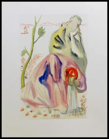 Woodcut Dali - LA DIVINE COMEDIE - La Source