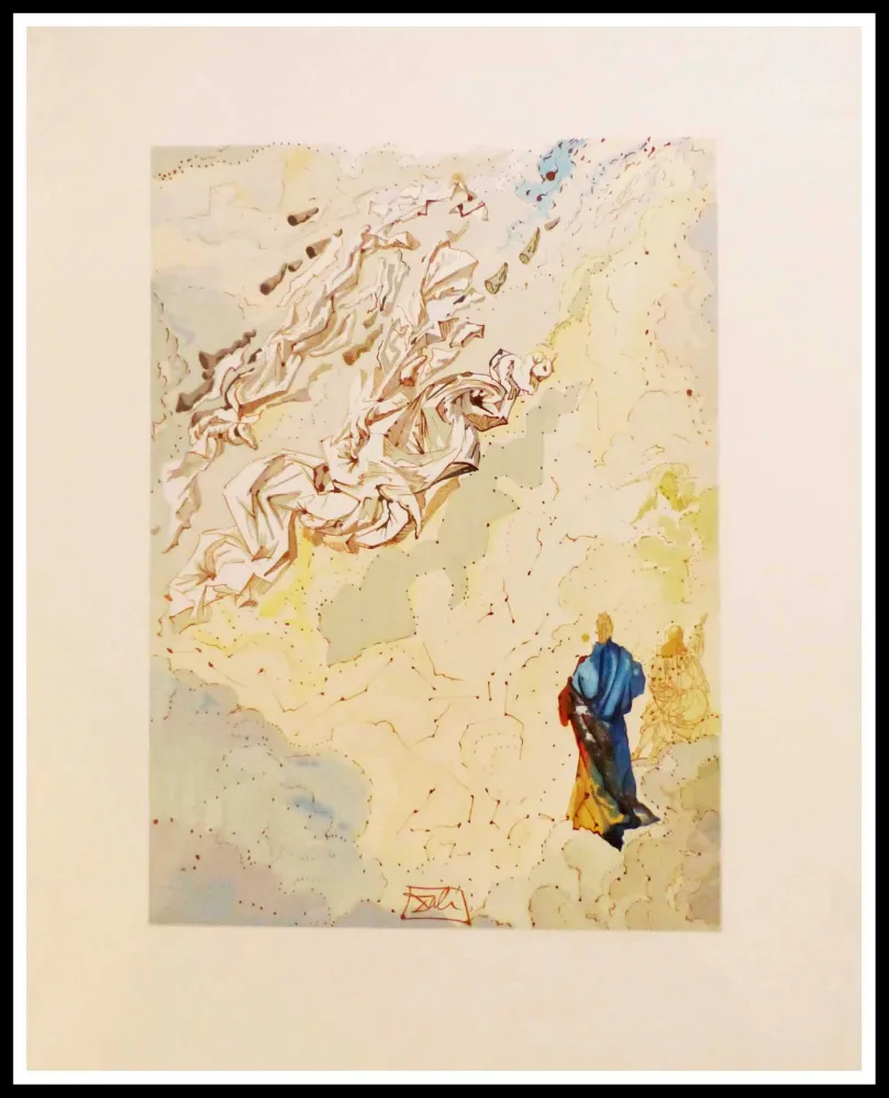 Woodcut Dali - LA DIVINE COMEDIE - Le 6ème ciel de Jupiter