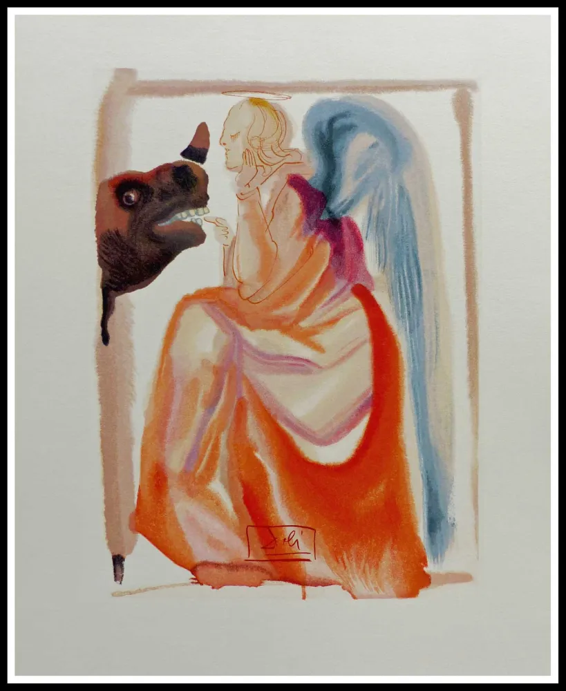 Woodcut Dali - LA DIVINE COMEDIE - Le ciel de Mercure